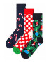 Happy Socks Дълги чорапи с графика - 3 чифта - Pepit.bg