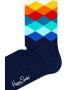 Happy Socks Унисекс дълги чорапи Faded Diamond - Pepit.bg