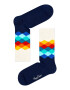 Happy Socks Унисекс дълги чорапи Faded Diamond - Pepit.bg