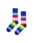 Happy Socks Унисекс дълги чорапи с десен - 3 чифта - Pepit.bg