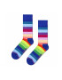 Happy Socks Унисекс дълги чорапи с десен - 3 чифта - Pepit.bg