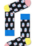 Happy Socks Унисекс дълги чорапи с десен - 3 чифта - Pepit.bg