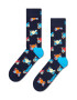 Happy Socks Унисекс дълги чорапи с десен - 3 чифта - Pepit.bg