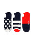 Happy Socks Унисекс изрязани чорапи Big Dot - 3 чифта - Pepit.bg