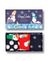 Happy Socks Унисекс коледни чорапи - 3 чифта - Pepit.bg