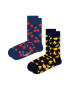 Happy Socks Унисекс къси чорапи с принт 2 чифта - Pepit.bg