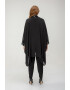 Helmidge Ефирно пончо с пайети - Черен - Pepit.bg