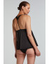 Hunkemoller Сатиниран топ Ruby с дантела - Pepit.bg