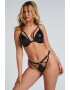 Hunkemoller Стринг Faye от еко кожа с отвори - Pepit.bg