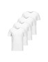 Jack  Jones Тениска Basic с шпиц - 4 броя - Бял - Pepit.bg
