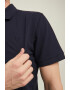 Jack & Jones Тениска Structure с яка и къс цип - Pepit.bg