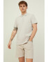 Jack & Jones Тениска Structure с яка и къс цип - Pepit.bg