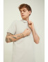 Jack & Jones Тениска Structure с яка и къс цип - Pepit.bg