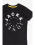 Jack & Jones Тениска Warrior с овално деколте и лого - Pepit.bg