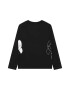 KARL LAGERFELD KIDS Блуза с лого и овално деколте - Pepit.bg