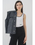 KARL LAGERFELD JEANS Топ с лого - Бял - Pepit.bg