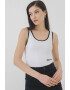 KARL LAGERFELD JEANS Топ с лого - Бял - Pepit.bg