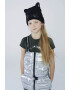 KARL LAGERFELD KIDS Плетена шапка с ушички - Pepit.bg