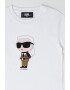 KARL LAGERFELD KIDS Тениска от памук с шарка - Pepit.bg