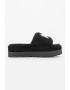 Karl Lagerfeld Плюшени чехли с равна платформа - Pepit.bg
