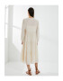 KOTON Релефна миди рокля - Бежов - Pepit.bg