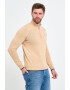 Lee Cooper Памучен пуловер с къс цип - Pepit.bg