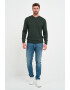 Lee Cooper Памучен пуловер с шпиц - Pepit.bg