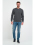 Lee Cooper Памучен пуловер с шпиц - Pepit.bg