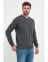 Lee Cooper Памучен пуловер с шпиц - Pepit.bg