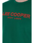 Lee Cooper Памучна тениска с лого - Тъмнозелен - - Pepit.bg