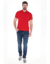 Lee Cooper Памучна тениска с яка - Червен - - Pepit.bg