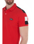 Lee Cooper Памучна тениска с яка - Червен - - Pepit.bg