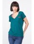Lee Cooper Тениска с шпиц и лого - Pepit.bg