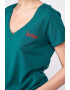 Lee Cooper Тениска с шпиц и лого - Pepit.bg