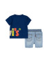 Levi's Къси дънки и тениска с принт - Pepit.bg