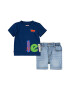 Levis Къси дънки и тениска с принт - Pepit.bg
