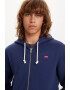 Levis Памучно худи с цип - Тъмносин - Pepit.bg