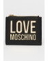 Love Moschino Портфейл от еко кожа с метално лого - Pepit.bg