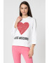 Love Moschino Суитшърт с бродирано сърце - Pepit.bg