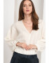 Maison Scotch Блуза с лен с шпиц деколте - Pepit.bg