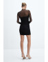 Mango Бляскава рокля Xcosmos - Pepit.bg