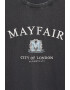 Mango Блуза с надпис Mayfair - Pepit.bg