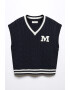 Mango Елек Varsity с шпиц и плетка осморка - Pepit.bg