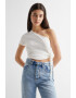 Mango Къса тениска One Shoulder - Pepit.bg