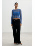 Mango Мрежеста блуза Calvin с дизайн 2 в 1 - Pepit.bg