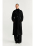 Mango Палто Robe с вълна и колан - Pepit.bg