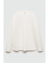 Mango Памучна блуза с овално деколте - Pepit.bg
