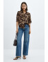 Mango Риза Claudie с фигурален принт - Pepit.bg