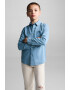 Mango Риза Joan Chambray с пришит джоб на гърдите - Pepit.bg