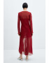 Mango Рокля Roses от шифон - Pepit.bg